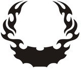 Car & Motorbike Stickers: Hood Flames