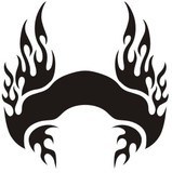 Car & Motorbike Stickers: Hood Flames