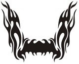 Car & Motorbike Stickers: Hood Flames