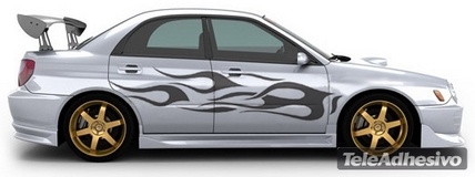 Car & Motorbike Stickers: Flaming Kit 2 2