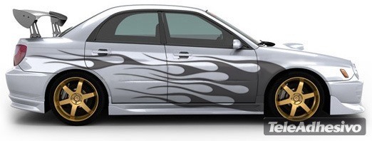 Car & Motorbike Stickers: Flaming kit 16