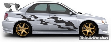 Car & Motorbike Stickers: Kit Flaming 17 2