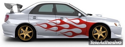 Car & Motorbike Stickers: Kit Flaming 18 2
