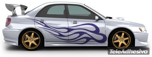 Car & Motorbike Stickers: Kit Flaming 21