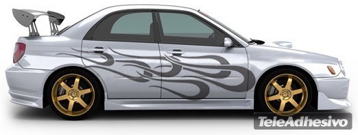 Car & Motorbike Stickers: Kit Flaming 22