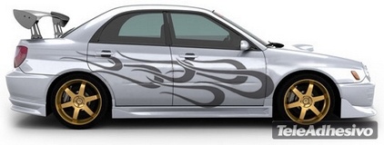 Car & Motorbike Stickers: Kit Flaming 22 2