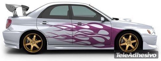 Car & Motorbike Stickers: Kit Flaming 25