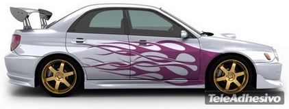 Car & Motorbike Stickers: Kit Flaming 25 2