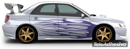 Car & Motorbike Stickers: Kit Flaming 26 2