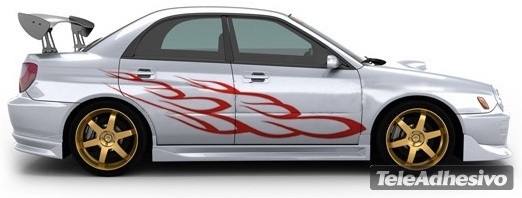 Car & Motorbike Stickers: Kit Flaming 27