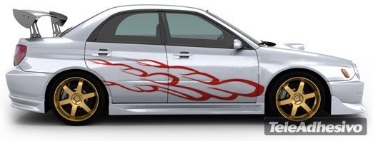 Car & Motorbike Stickers: Kit Flaming 28