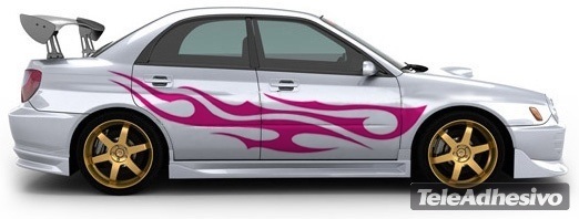 Car & Motorbike Stickers: Kit Flaming 29