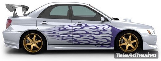 Car & Motorbike Stickers: Kit Flaming 30