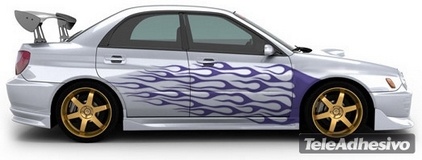 Car & Motorbike Stickers: Kit Flaming 30 2