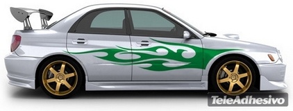 Car & Motorbike Stickers: Kit Flaming 31 2