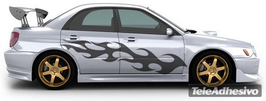 Car & Motorbike Stickers: Kit Flaming 32