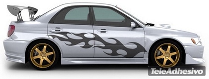 Car & Motorbike Stickers: Kit Flaming 32 2