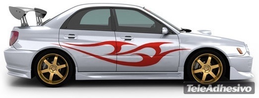 Car & Motorbike Stickers: Kit Flaming 33