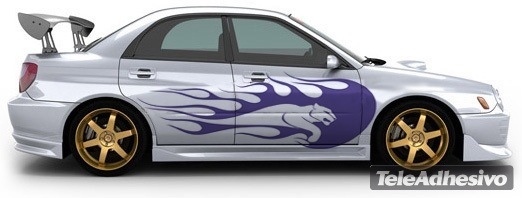 Car & Motorbike Stickers: Kit Flaming 36