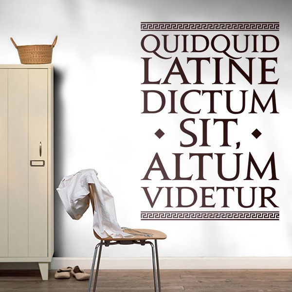 Wall Stickers: Anything that is said in Latin