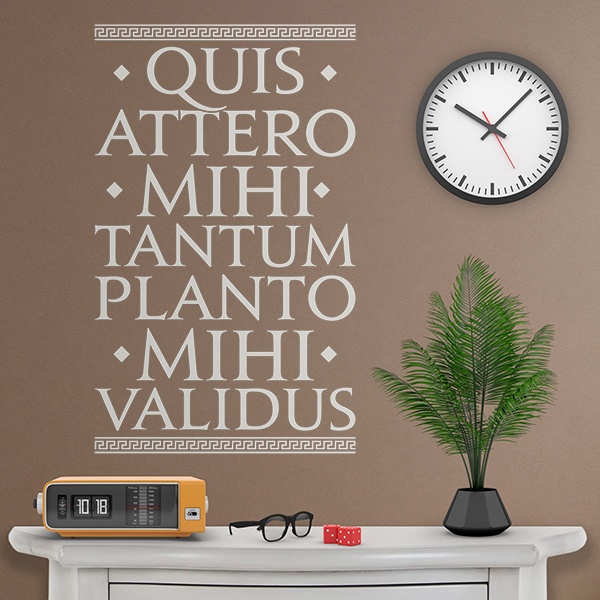 Wall Stickers: Quis Attero Mihi Tantum