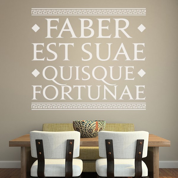 Wall Stickers: Faber Est Suae Quisque Fortunae