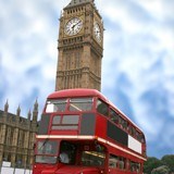 Wall Murals: Big Ben and British bus 3