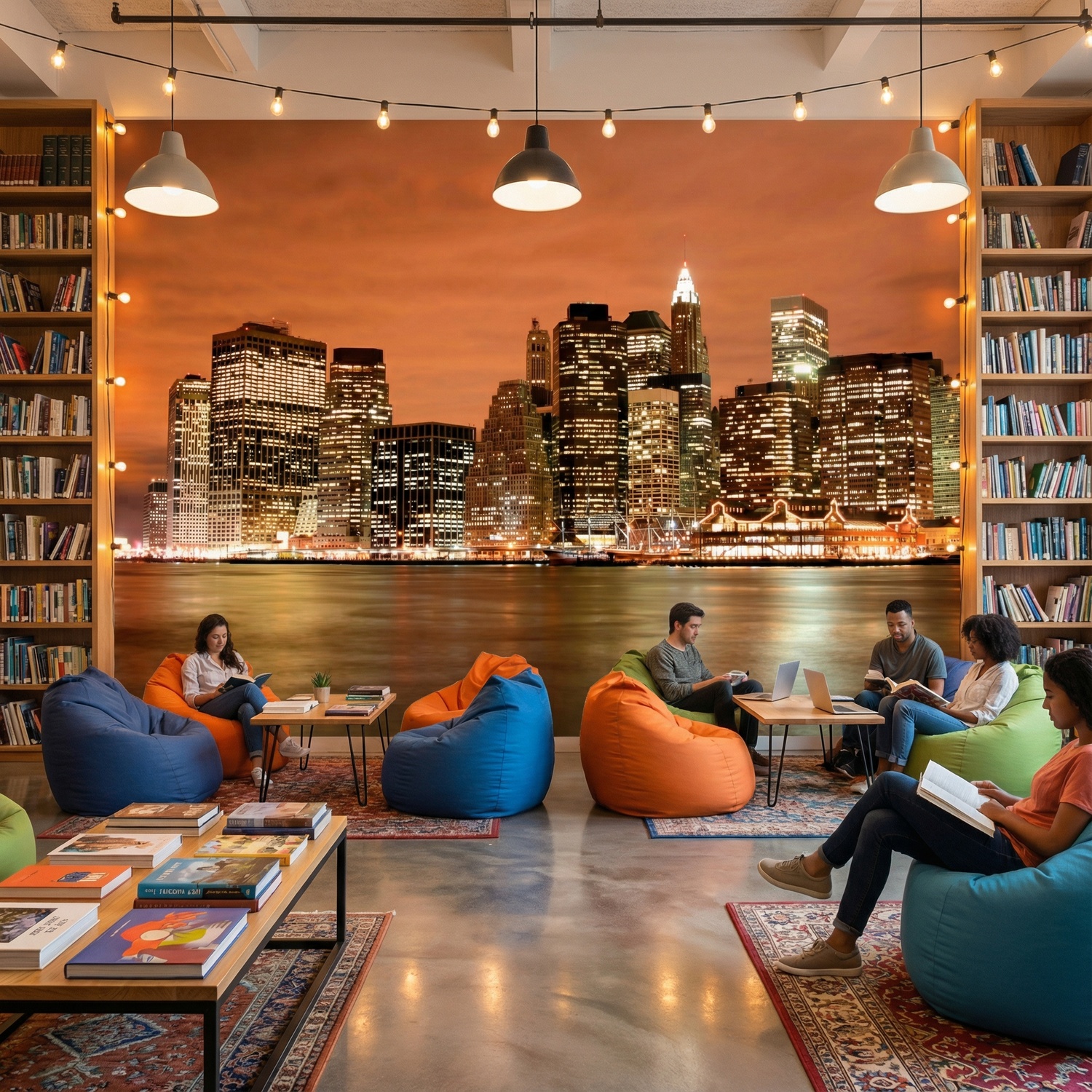 Wall Murals: New York Skyline at night