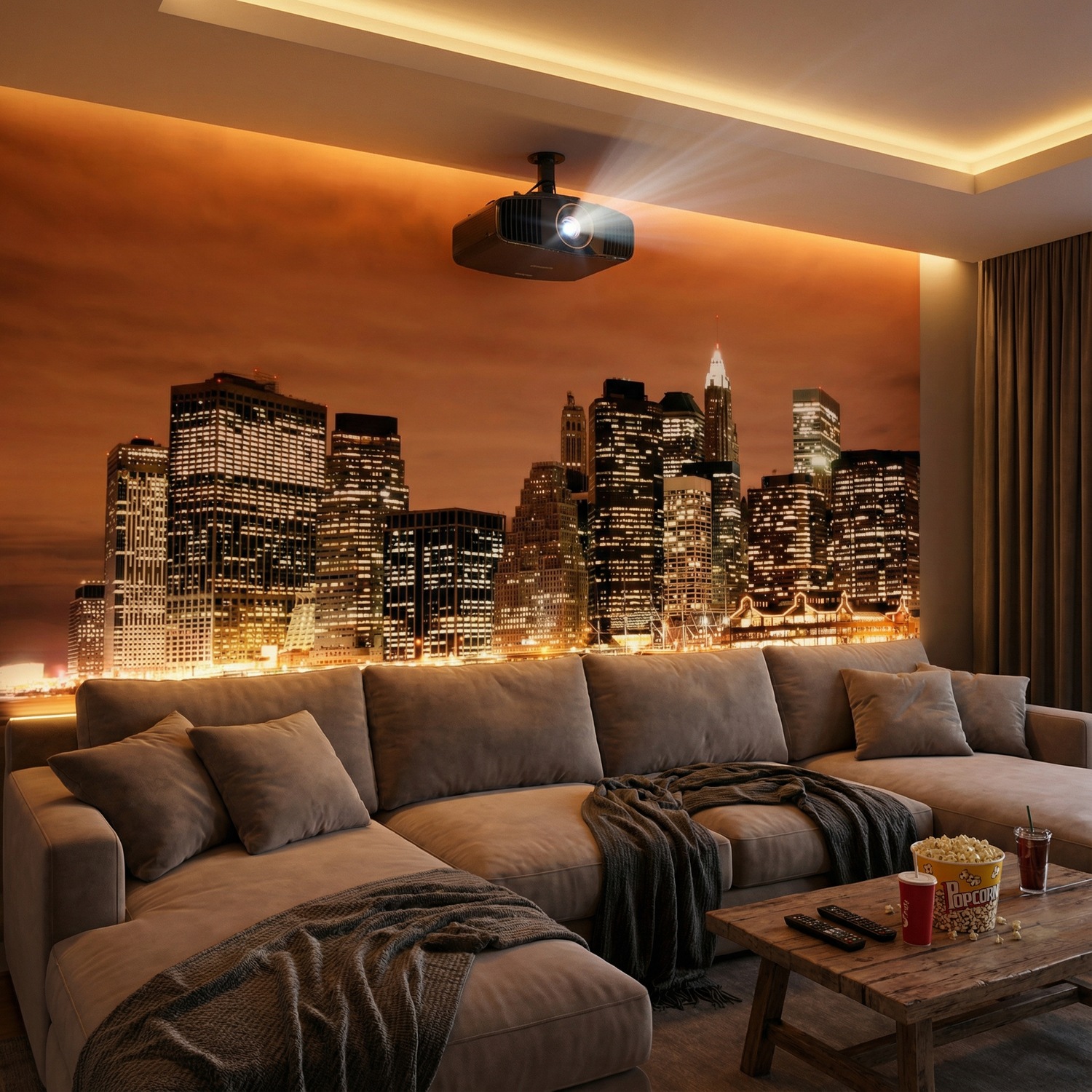 Wall Murals: New York Skyline at night