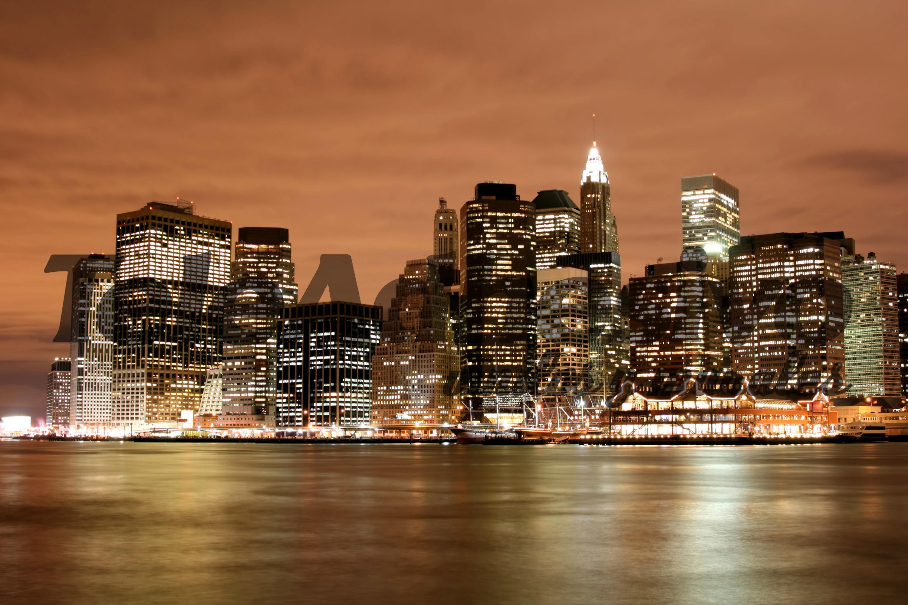 Wall Murals: New York Skyline at night