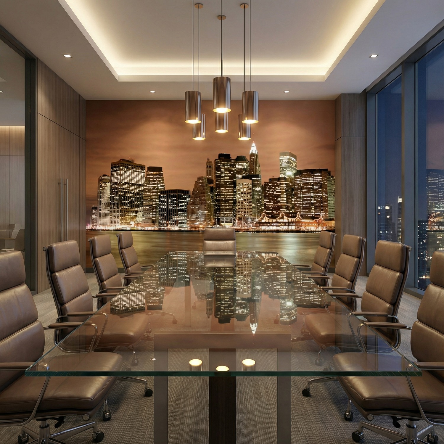 Wall Murals: New York Skyline at night