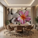 Wall Murals: Flower on stone grey Flower on stone grey 12
