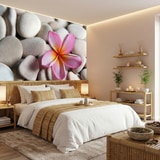 Wall Murals: Flower on stone grey Flower on stone grey 16