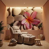 Wall Murals: Flower on stone grey Flower on stone grey 21