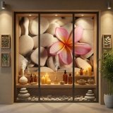 Wall Murals: Flower on stone grey Flower on stone grey 8