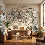 Wall Murals: Map of the World 1848 12