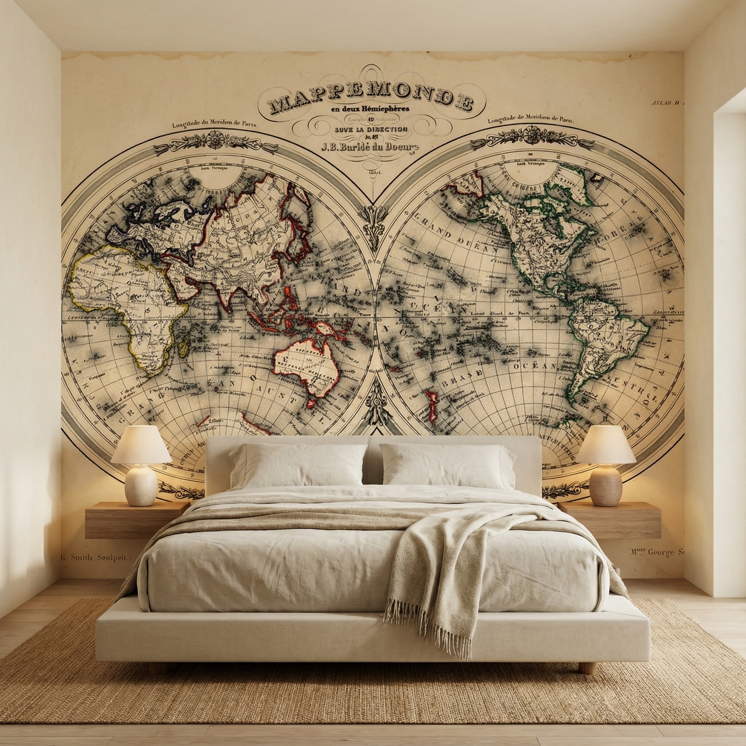 Wall Murals: Map of the World 1848