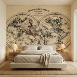 Wall Murals: Map of the World 1848 13