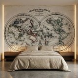 Wall Murals: Map of the World 1848 5