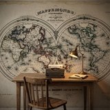 Wall Murals: Map of the World 1848 9