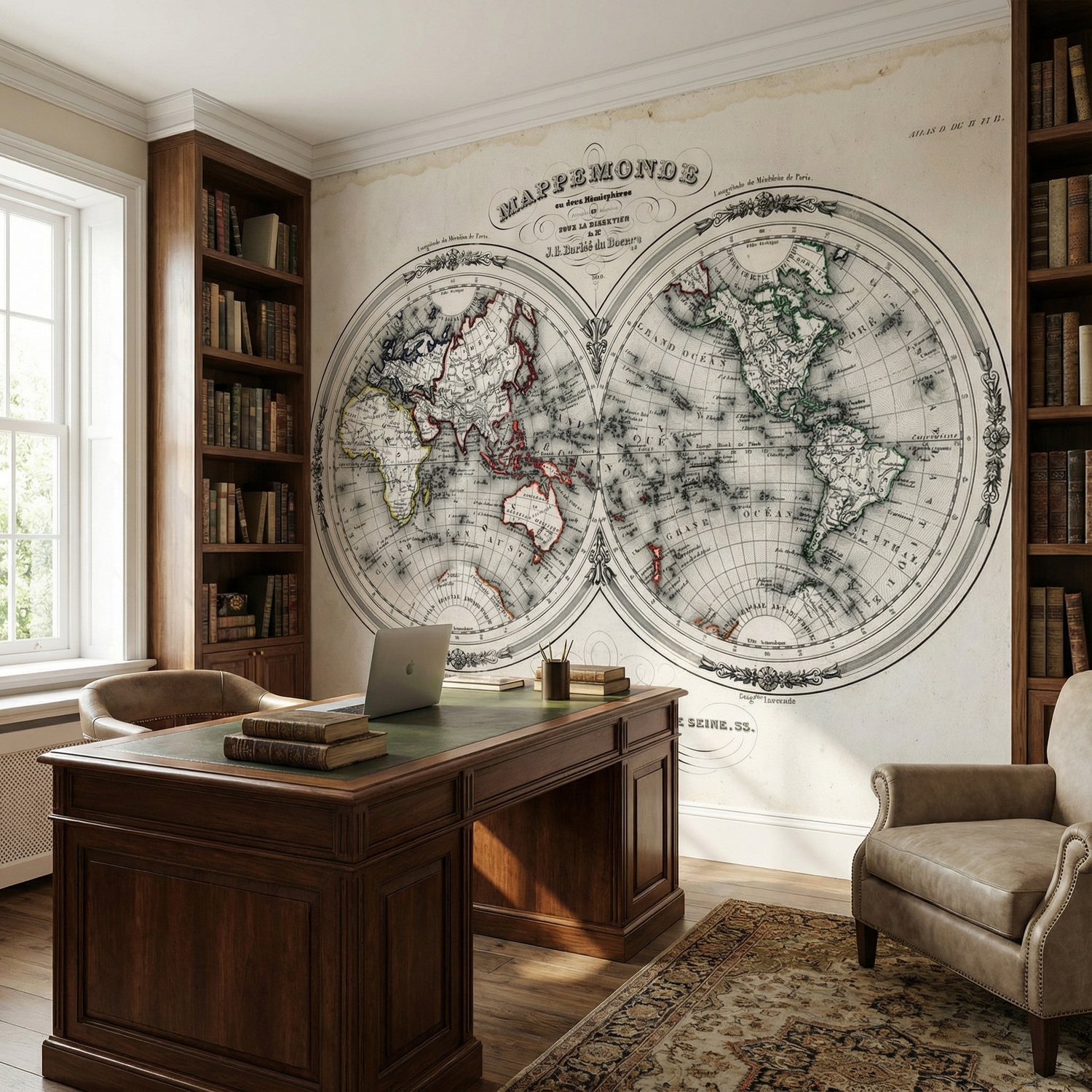 Wall Murals: Map of the World 1848