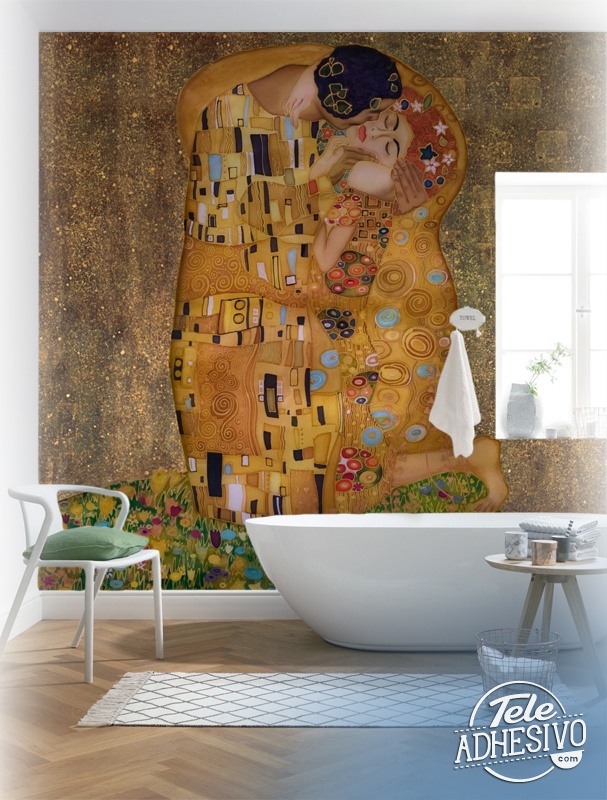 Wall Murals: The kiss, by Gustav Klimt