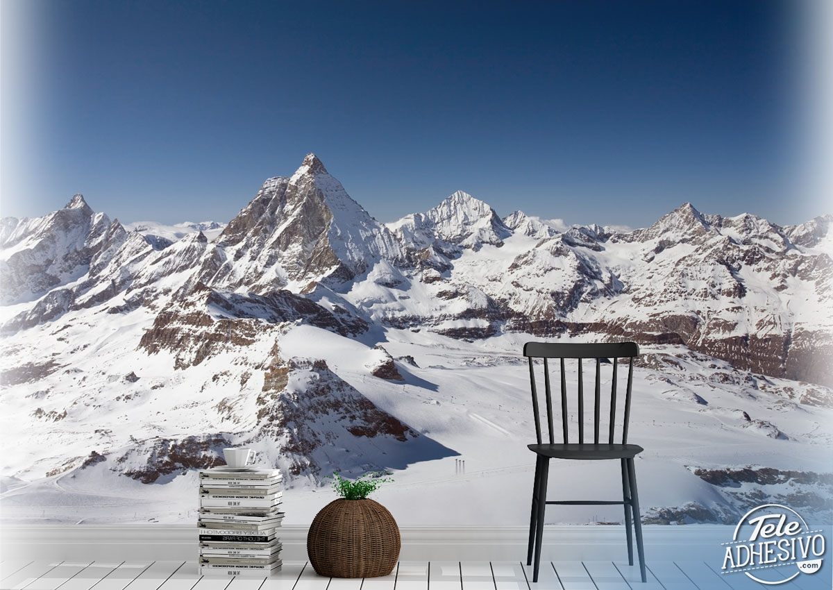 Wall Murals: Klein Matterhorn peak