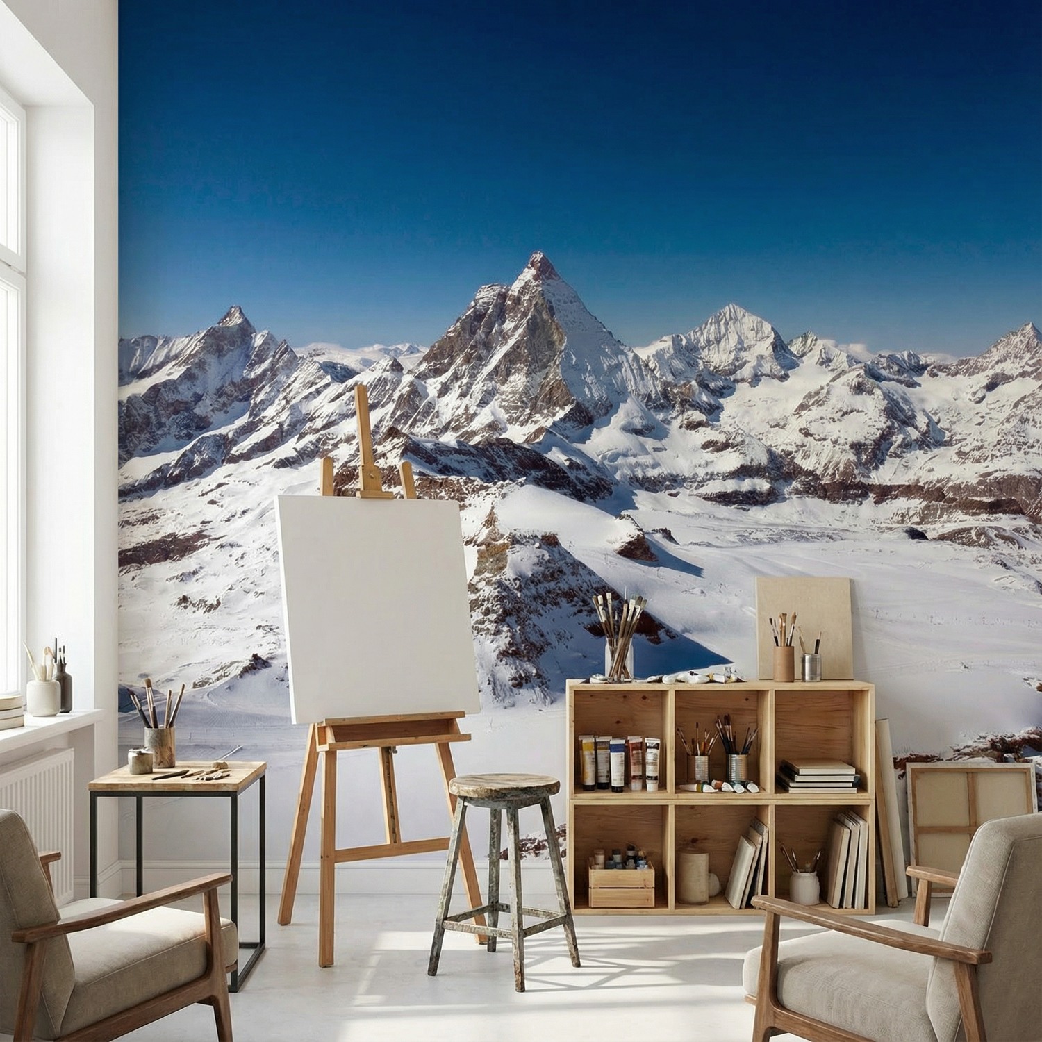 Wall Murals: Klein Matterhorn peak