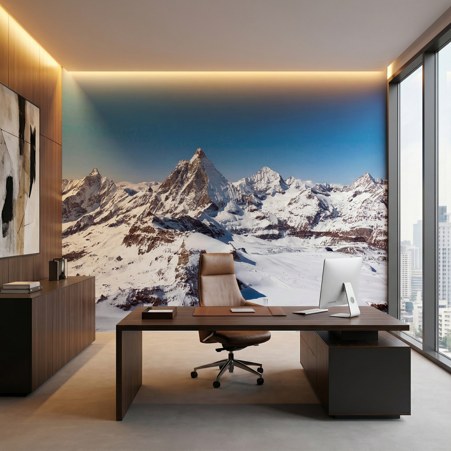 Wall Murals: Klein Matterhorn peak