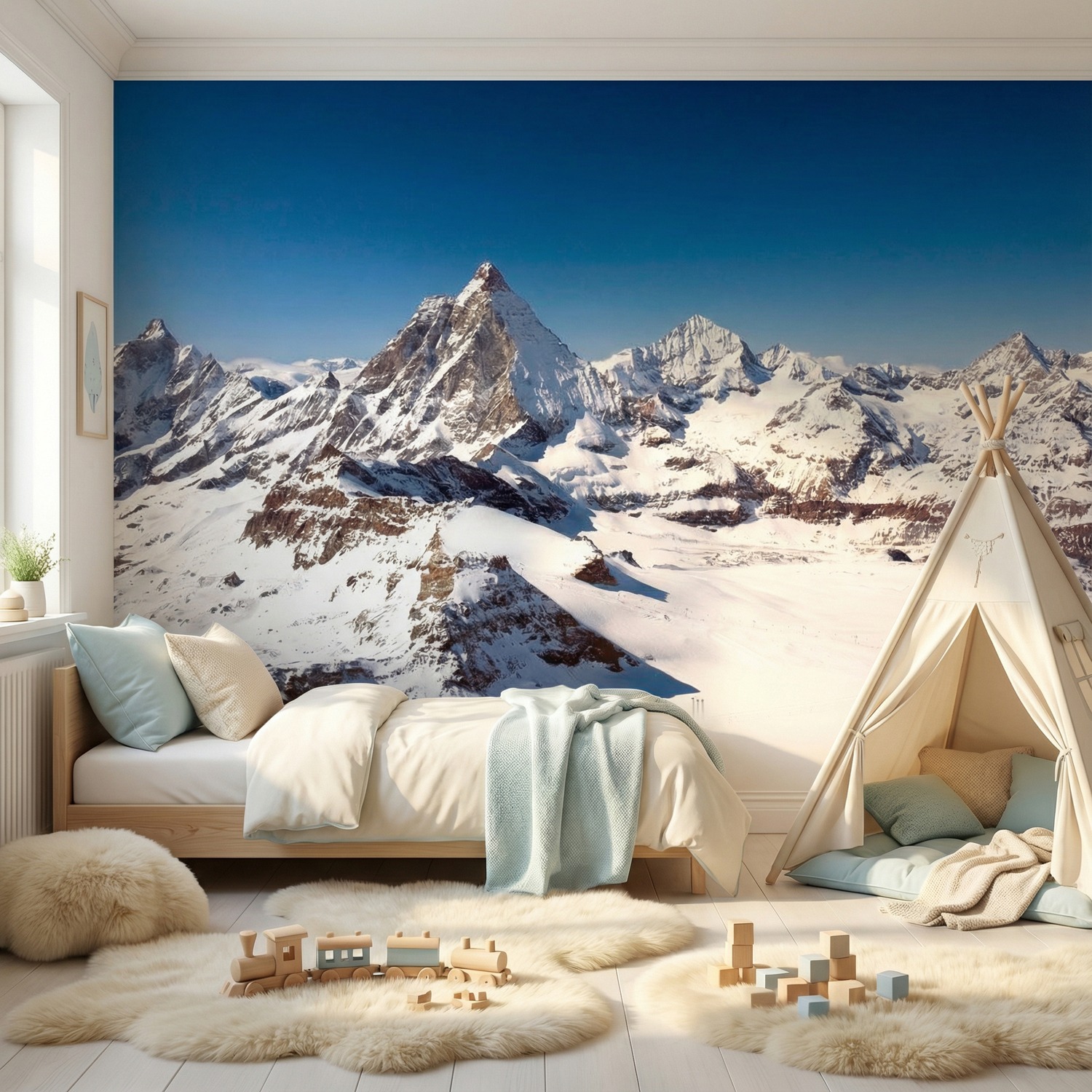 Wall Murals: Klein Matterhorn peak