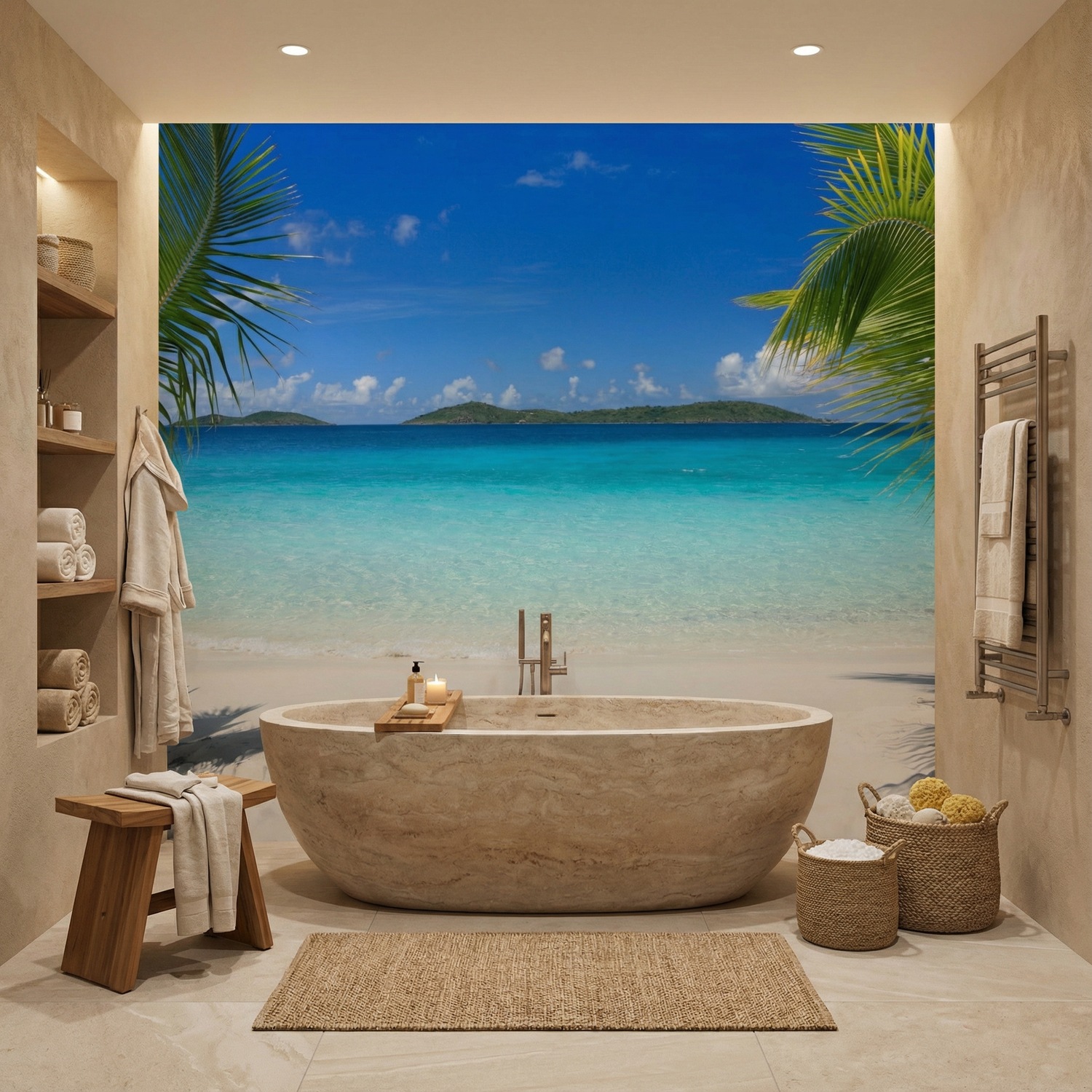 Wall Murals: Caribbean beach