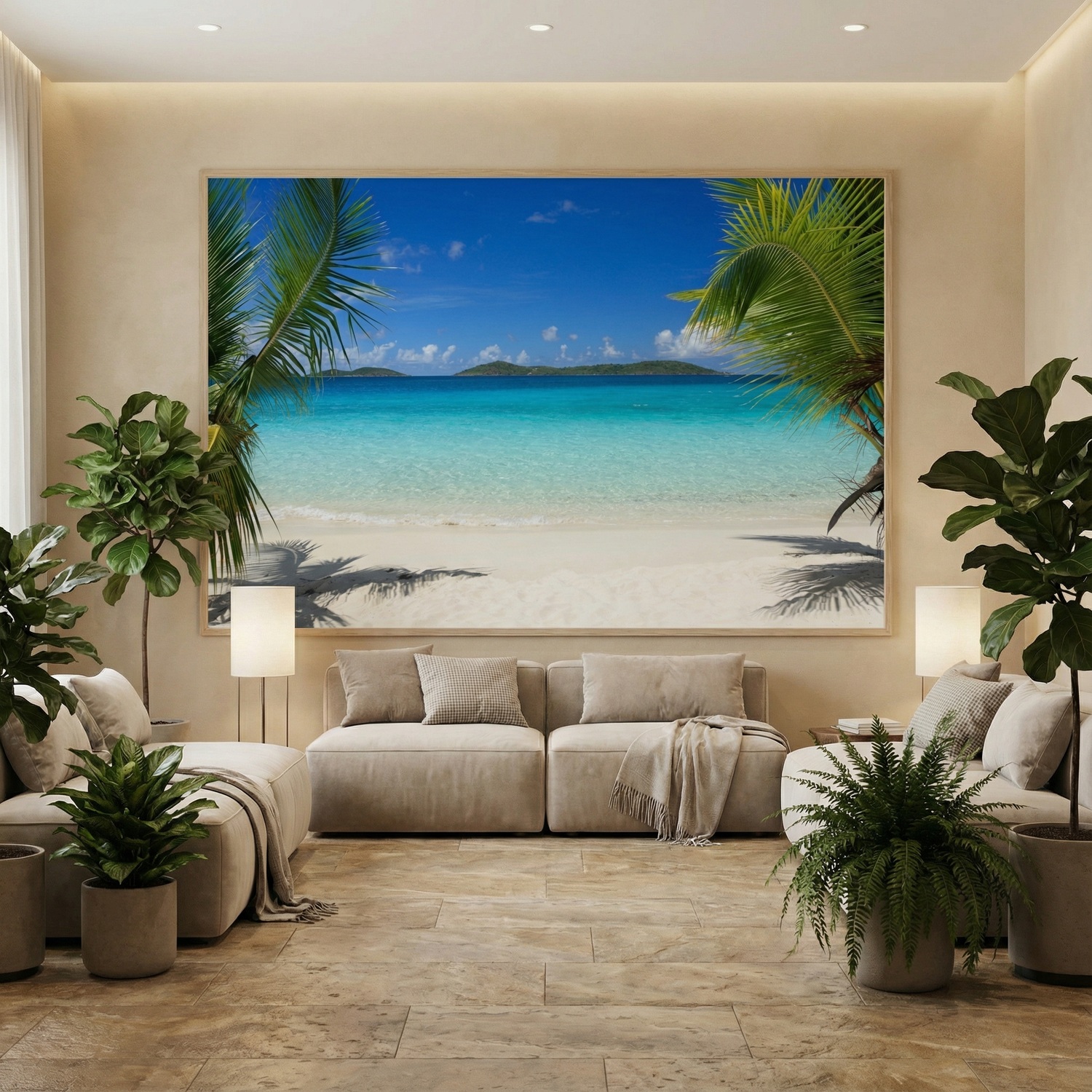 Wall Murals: Caribbean beach