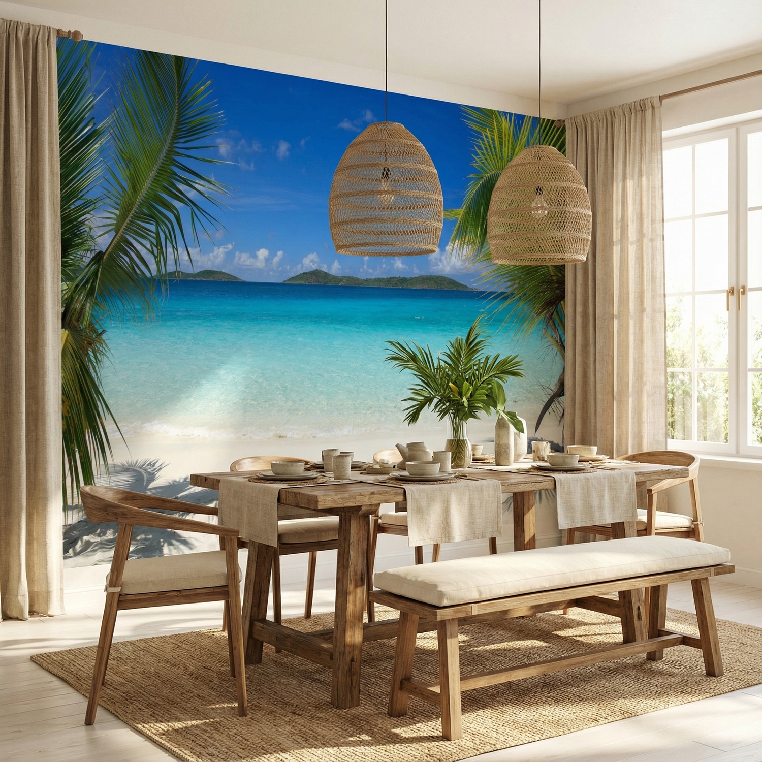 Wall Murals: Caribbean beach