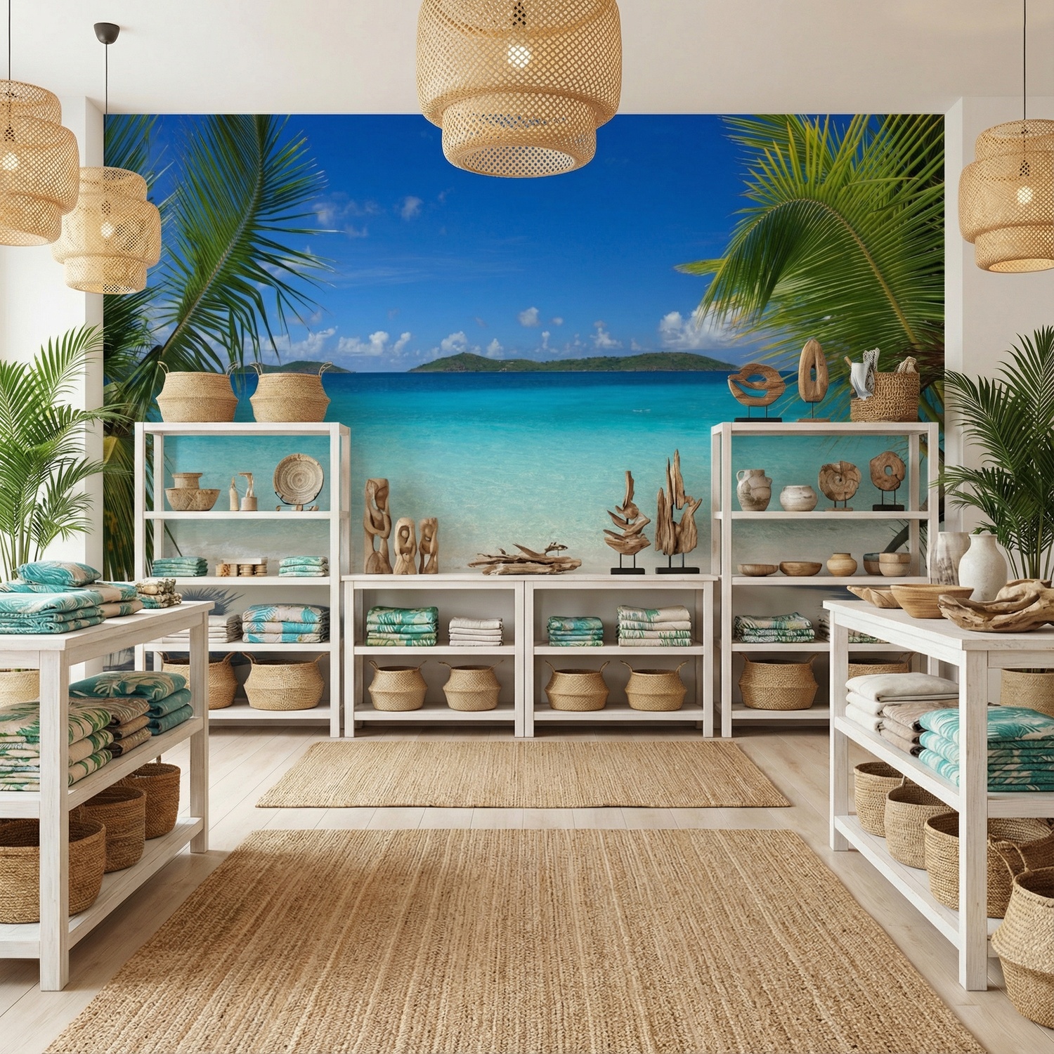Wall Murals: Caribbean beach